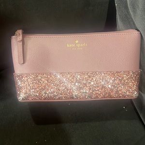 kate spade make up bag pink Glitter